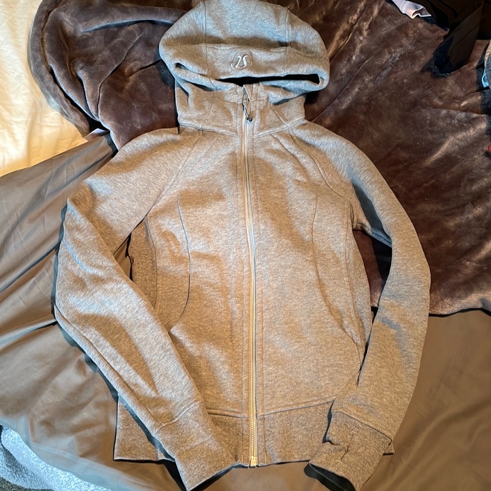 Lululemon Scuba Zip Grey Hoodie
